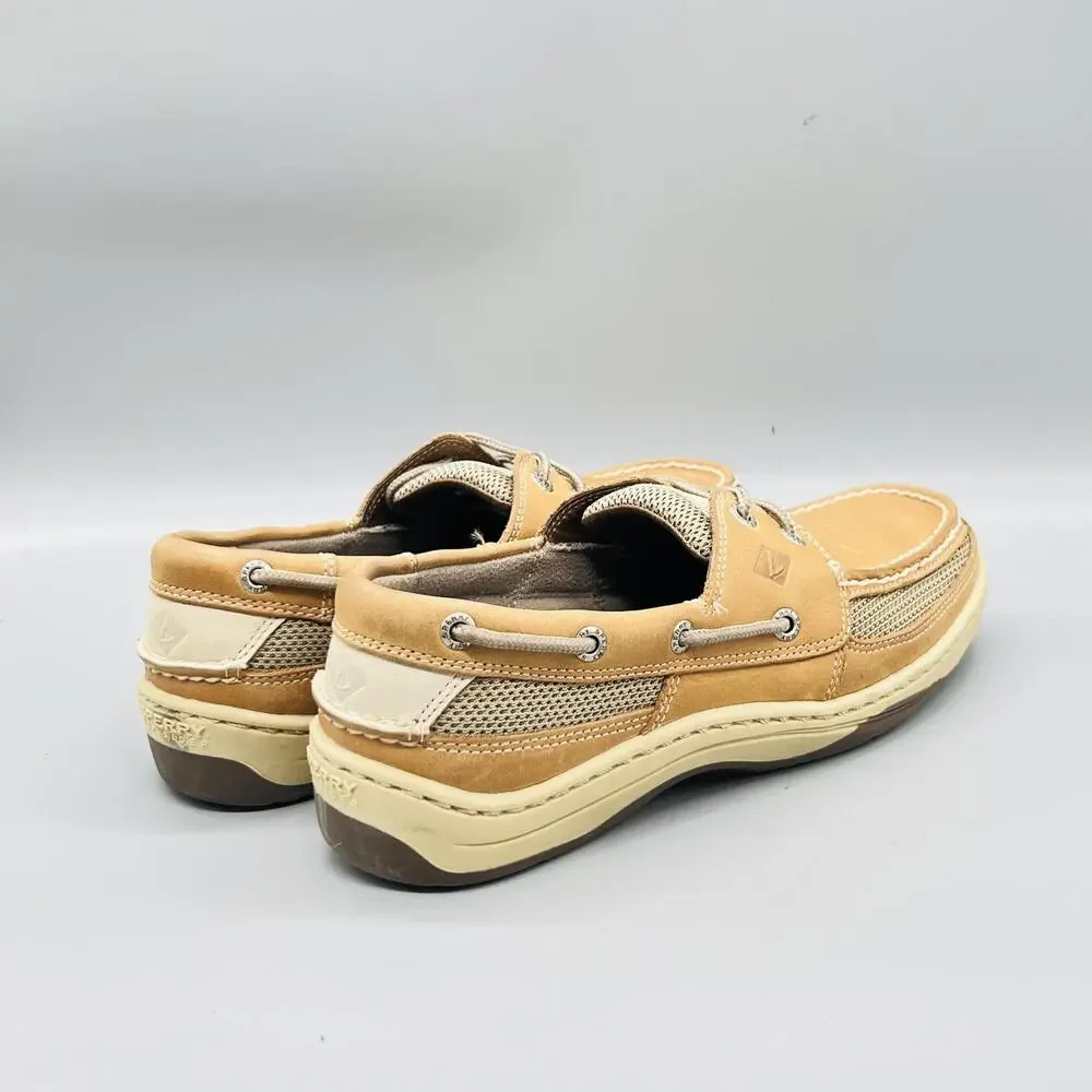 Sperry Shoes Mens 7.5 Brown Leather Top Sider Boat Deck Moc Toe Casual Comfort